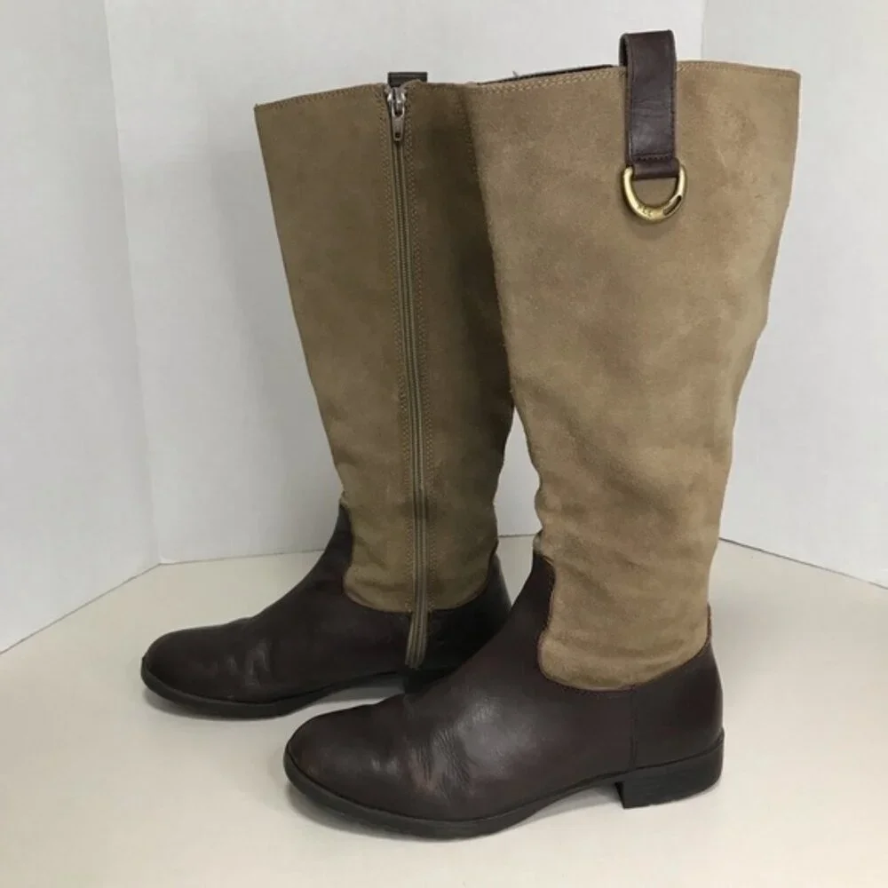 Ralph Lauren Vintage Suede & Leather Riding boot - Size 6 China - Picture 3 of 11
